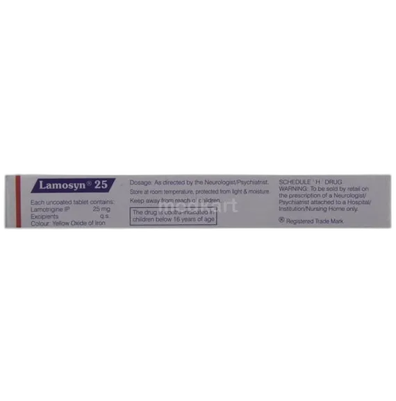 lamosyn 25mg tablet 10's